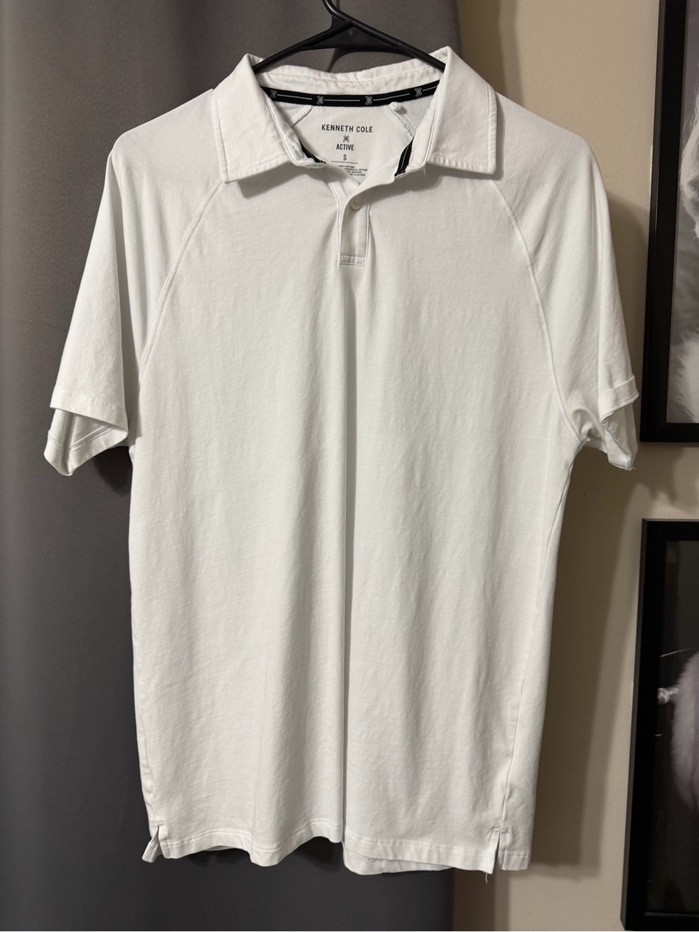 Kenneth Cole White Short-Sleeve Polo Shirt